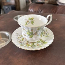Royal Albert (Made In England) "WHITE TRILLIUM" Bone China Cup & Saucer!