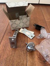 Baldwin Mortise Door Bolt kit w thumb turnpiece, Satin Chrome, USA made,NOS
