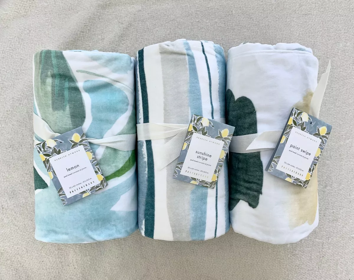 Pottery Barn Rebecca Atwood Sunshine Stripe Paint Swipe Lemon