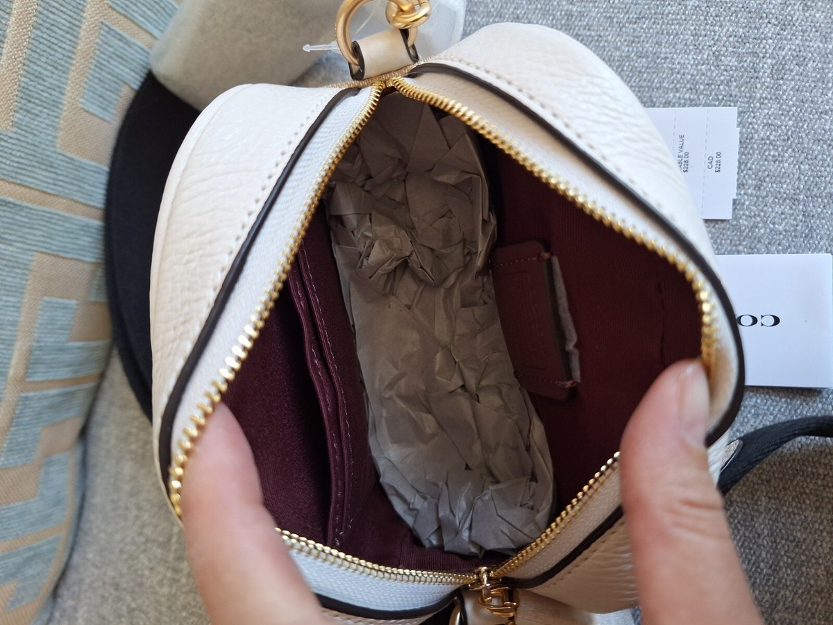 NWT COACH Mini Dempsey Camera Bag In Signature Jacquard With 