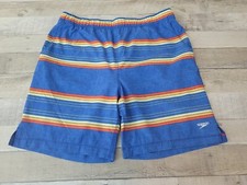 Speedo Men's Swim Trunks Shorts Sz L Pockets Lined Beach Summer Surf Multicolor