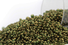 Miyuki Round Rocailles 15/0 Olive Green Luster Seed Beads RR-307