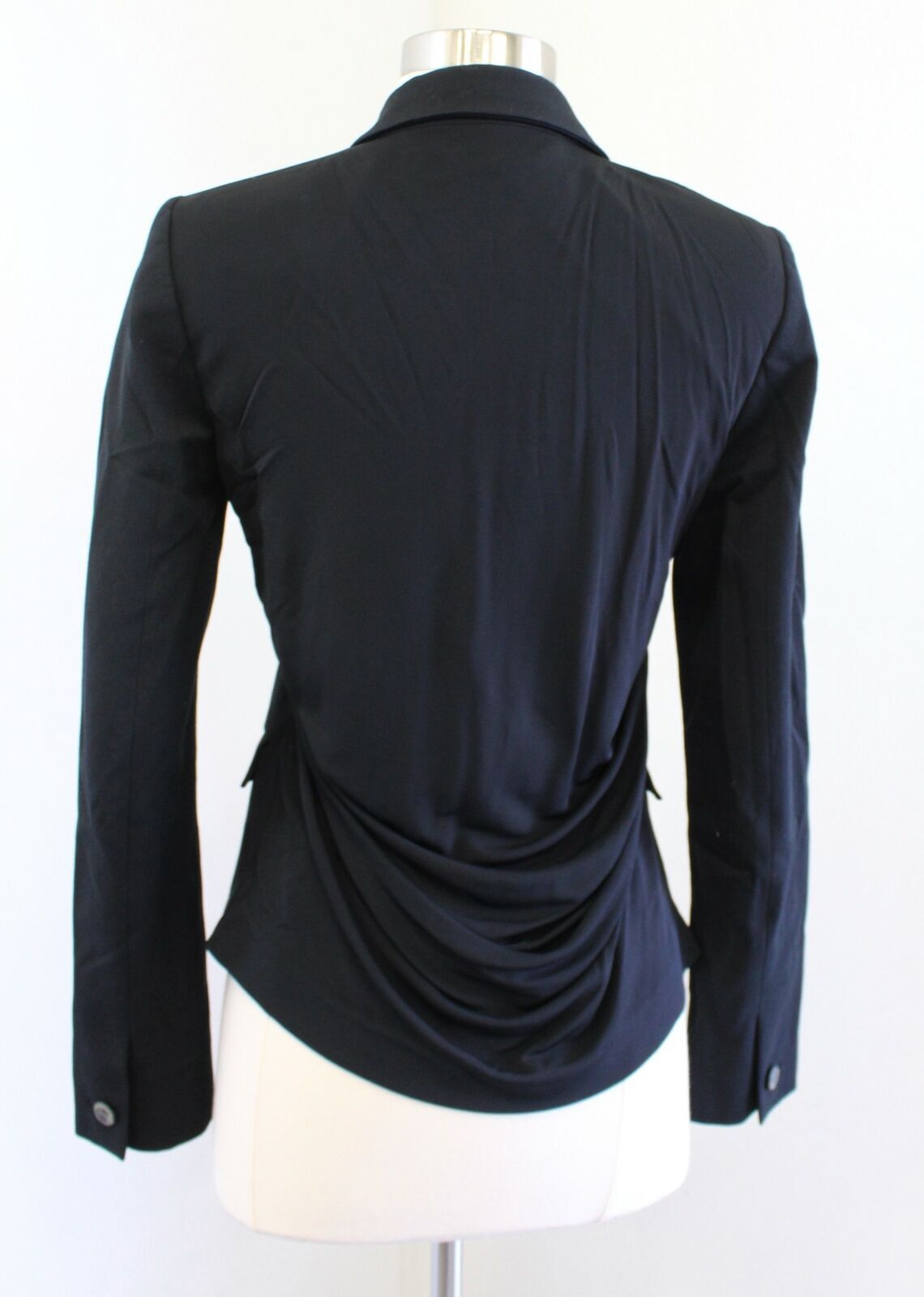 Elie Tahari Solid Black Single Button Ruched Cont… - image 5