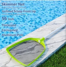 Sepetrel Pool Leaf Skimmer Net with 24-56 Inch Premium Pole,Medium Sized Ultral
