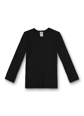 Basic Undershirt 1/1 Sleeve, Black 301500 By Sanetta Size 152-176