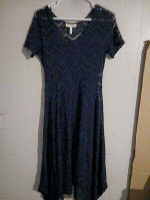 Jessica Simpson Women's Maternity Floor Length Lace Dress Darh Blue Sz  Small P | eBay
