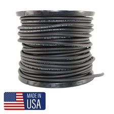 GP Car Audio 4 AWG 100 OFC Power/Ground Wire Black Lot Cut By The Foot