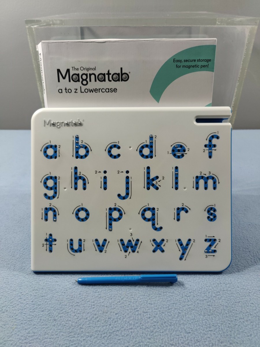 KID O THE ORIGINAL MAGNATAB a TO z LOWER CASE LETTERS WITH MAGNETIC STYLUS  PEN