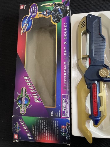 1996 Bandai Toys Blue WORKING Electronics Saban's big bad Beetleborgs Pulsaber - Picture 6 of 7