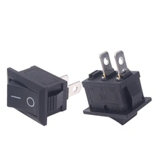 1/3/5/10Pcs Rocker Switch 2 PIN ON-OFF SPST 250VAC/6A 21x15mm Black KCD1-101