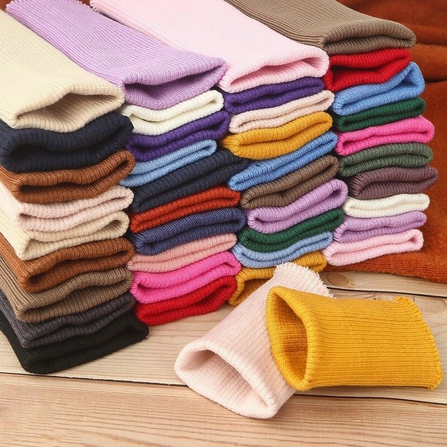Knit Rib Cuffs Tubular Fabric Trimming Bottom Jackets Down Coat DIY