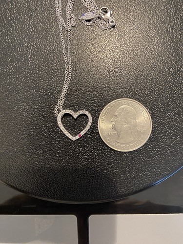 Fantastic 18kt White Gold KWIAT Diamond Heart (.21 Carat) Necklace - NEW - Picture 12 of 12