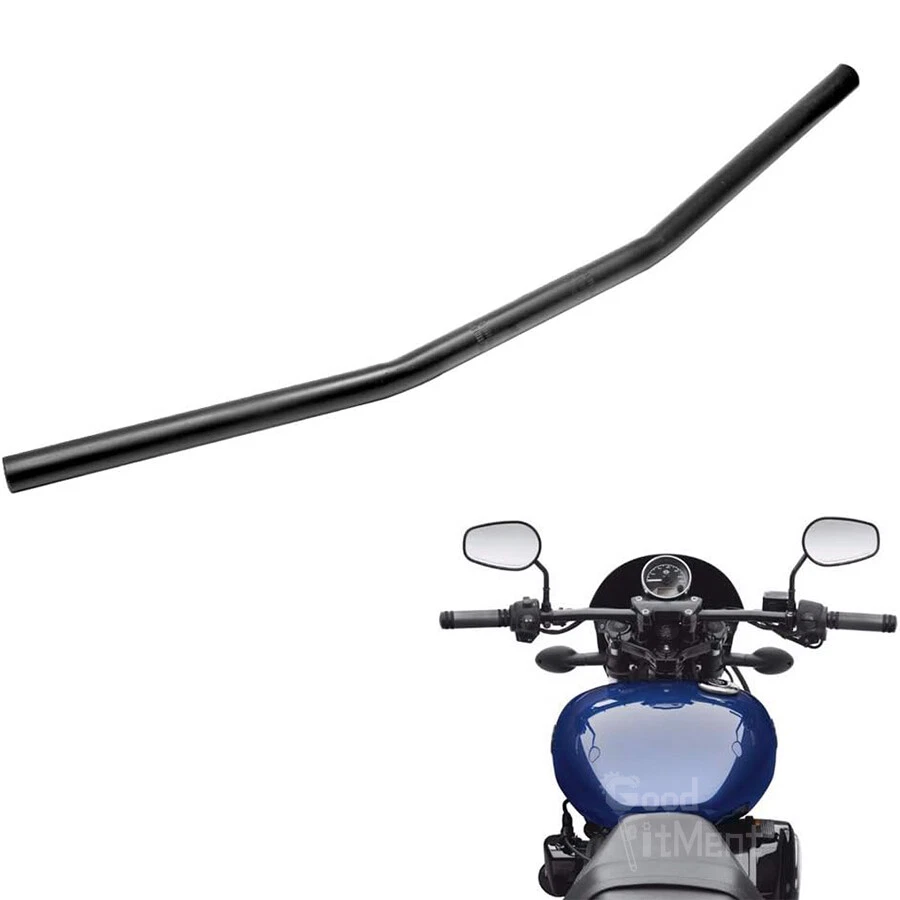 For Yamaha Vmax 1200 Black Motorcycle Euro Tracker Handlebar 7/8" Drag Bars 22mm - Image 2 of 4