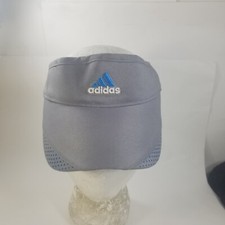 Adidas Visor Hat Cap Gray Adjustable Logo Climacool Golf Running Mens Unisex