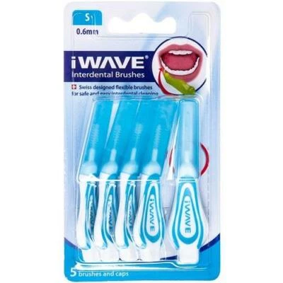 iWAVE Interdentals Brush 0.60mm - Blue - 5 Brushes Per Pack