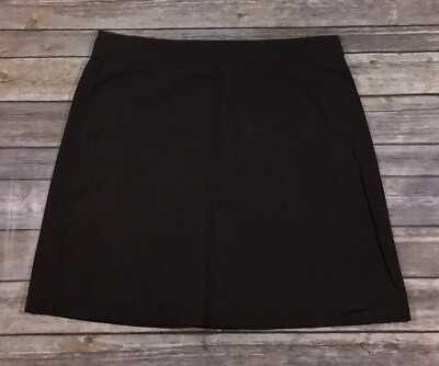 BCBG Maxazria Womens A Line Linen Casual Skirt Brown Solid - Main Image