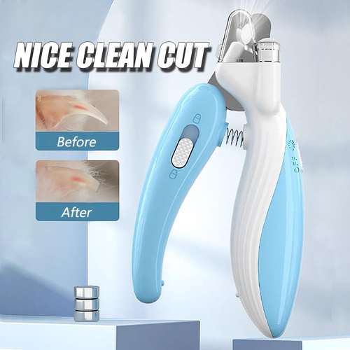 Professioneller Nagelknipser für Haustiere mit LED-Licht, Auffangbehälter, Blau - Bild 3 von 9
