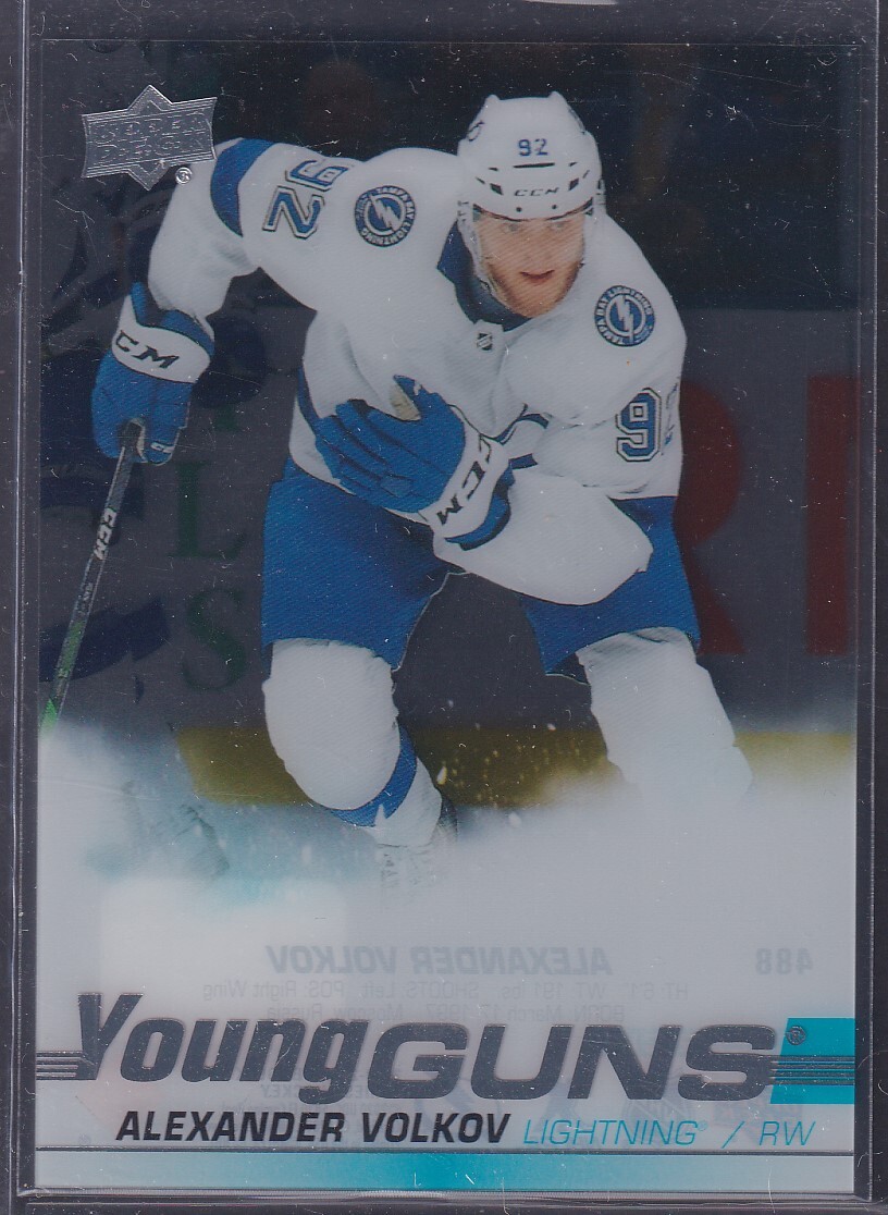 ALEXANDER VOLKOV, 2019 Upper Deck Young Guns CLEAR CUT #488