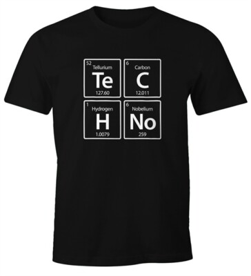 Herren T-Shirt Spruch Logo Techno Fun-Shirt Party Festival Techno Rave Oberteil
