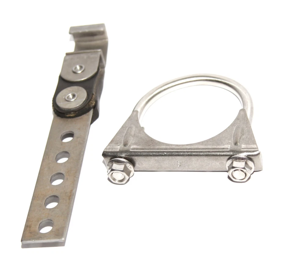 10SET Tubo de escape de alta resistencia 360° Grados Abrazadera giratoria Suspensión + Abrazadera de perno U de 3" Foto 2 de 4