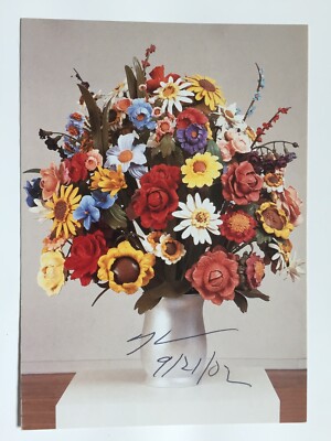 Jeff Koons signiert Kunst Karte Original Unterschrift Signatur Autogramm signed