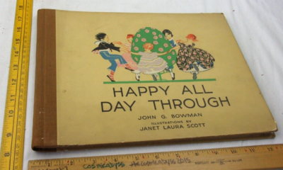 アンティーク洋書 HAPPY ALL DAY THROUGH アンティーク洋書 HAPPY ALL