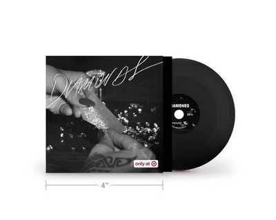 RIHANNA - DIAMONDS / NEEDED ME- 4'' BLACK TINY VINYL -NEW