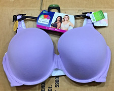 Fruit Of The Loom Womens Comfort Cotton 2 Pack Bra White Purple V23