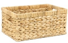 Wicker Basket, Water Hyacinth Baskets for Organizing, Rectangular Wicker Stor...