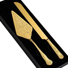 Vintage Wedding Cake Knife and Server Set, Stainless Steel Cake Pie Pastry Cutti
