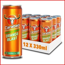 Refreshing Orange Blast Energy Drink - 12-pack of 330ml  Cans, Low-Calorie