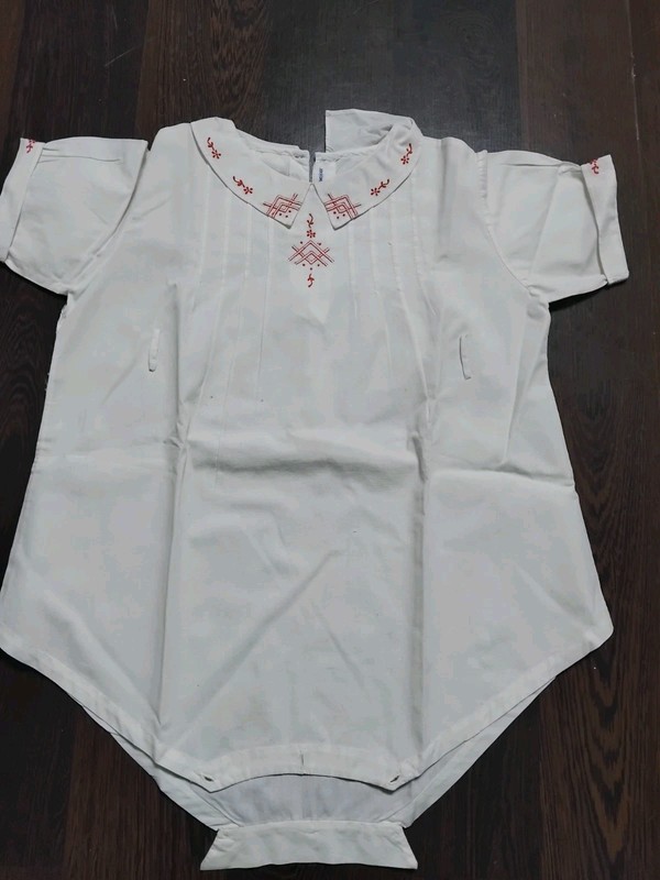 Vintage BML Handmade Embroidered Baby Romper