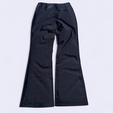  Mango Wide-Leg Flare Pinstripe 90s Y2K Trouser Pants Size Women's Small