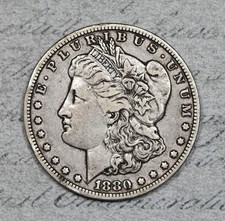 1880-CC Reverse of 1878 Morgan Dollar VF Tougher Carson City! #11FAM 78