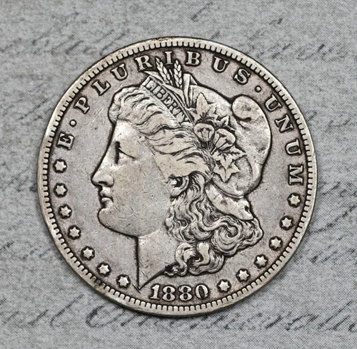 1880-CC Reverse of 1878 Morgan Dollar VF Tougher Carson City! #11FAM 78