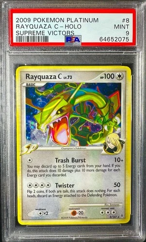 Rayquaza C 8/147 Supreme Victors Holo Pokemon 2009 PSA 9