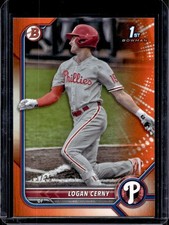 Logan Cerny 2022 Bowman #BP-120 Orange /25