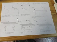 ~NIB~ Home/Office Wall Mounted Writing or Computer Folding Desk Table 11 x 23, 5