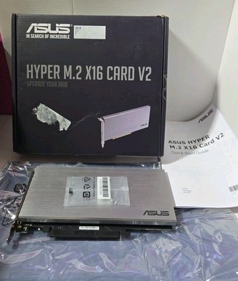 ASUS Hyper M.2 X16 PCIe 3.0 Expansion Card V2 4 NVMe M.2 SSD RAID Adapter