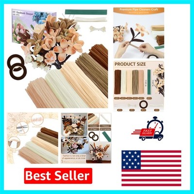 All-in-One 400 Pcs Pipe Cleaner Craft Set: Flowers, Wires & More for Beginners
