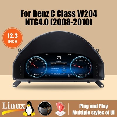 Digitales 12,3'' LCD Kombiinstrument Für Mercedes C-Klasse W204 Facelift NTG4.0