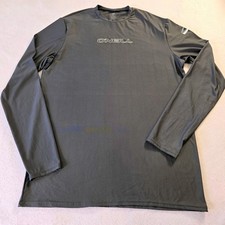 ONeill Mens 3XLT Gray Long Sleeve Rash Guard UPF 50 Sun Protection Swim Shirt