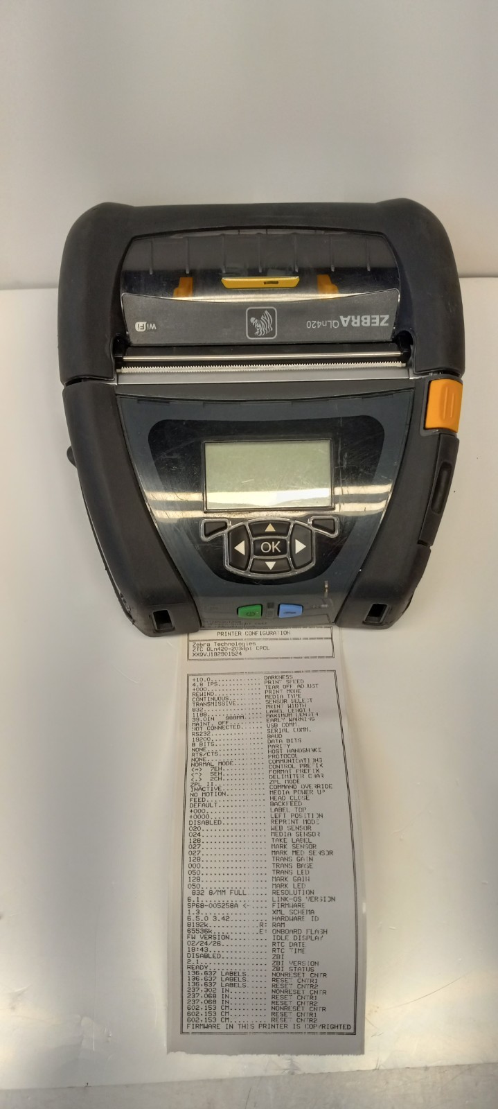 ZEBRA QLn420 MOBILE LABEL THERMAL PRINTER W/BATTERY *QTY