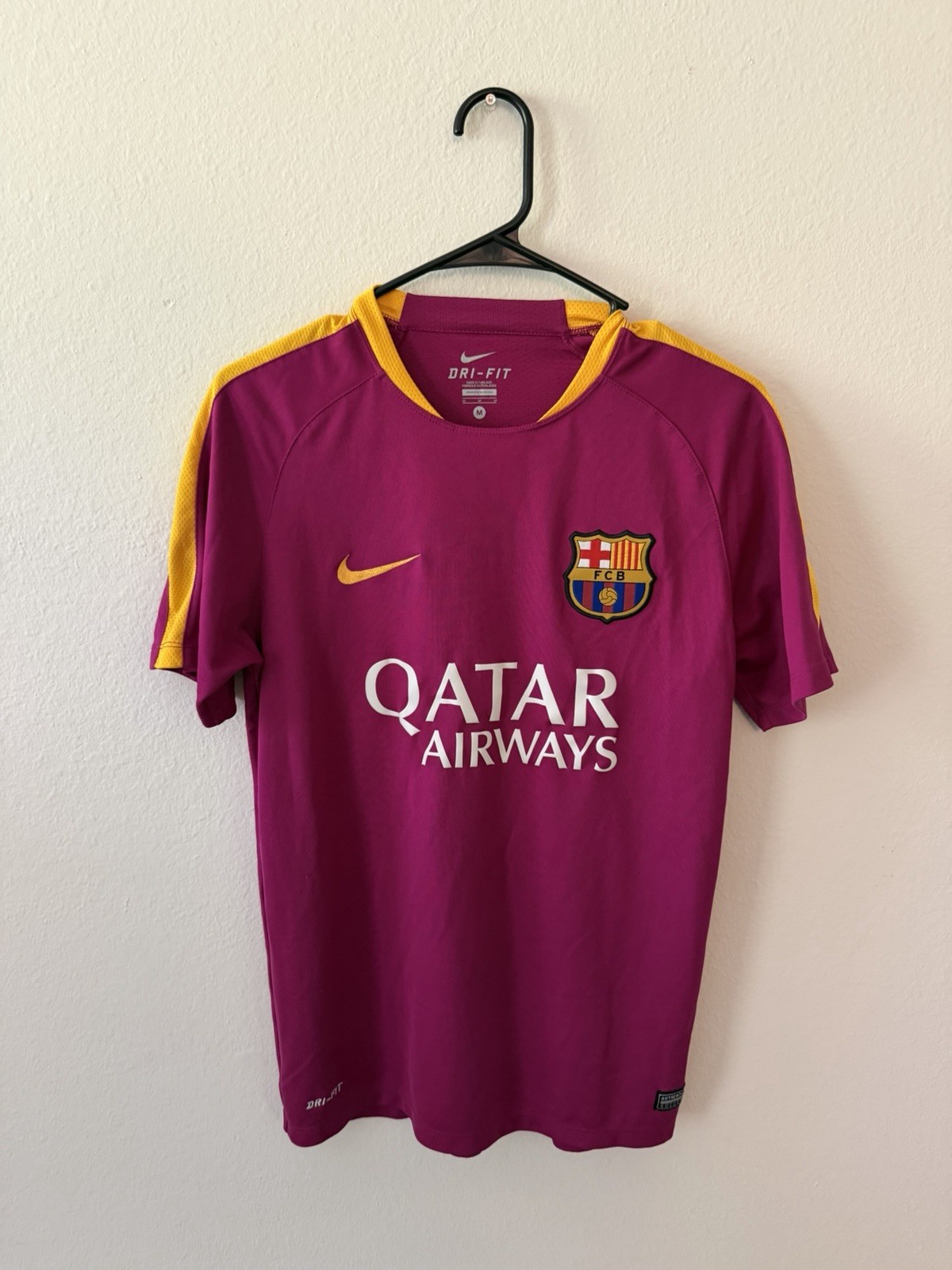 Men's Nike Fc Barcelona 2015/2016 Training Soccer Football Shirt Jersey Size M