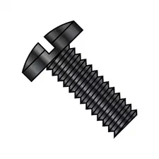 #8-32 x 3/8 in Slotted Binding Machine Screw, Black Oxide Steel, 10000 PK,