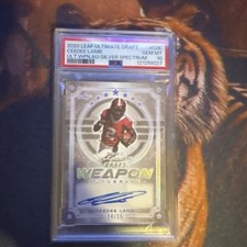 Leaf Ultimate Draft CeeDee Lamb Weapon Auto Silver Spectrum /15 PSA 10