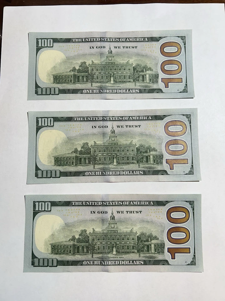 #3- 2013 Consecutive $100 Notes Crisp! Gradable Notes🇺🇸 Just Brilliant ✨💯🇺🇸 - Image 2 of 2