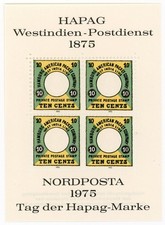 (I.B) Germany Cinderella : Stamp Exhibition (Nordposta 1975) Hapag Mini-Sheet