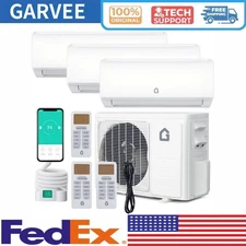 28000 BTU Tri Zone WIFI Mini Split AC/Heating System 20 SEER2 3 Zone 9K+9K+12K