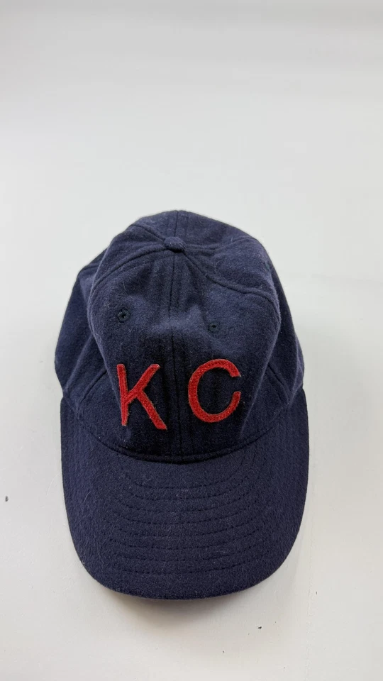 Baldwin KC Gorra Ajustada Azul Marino Lana Bandera EE. UU. Kansas City Hombres Béisbol Foto 2 de 4